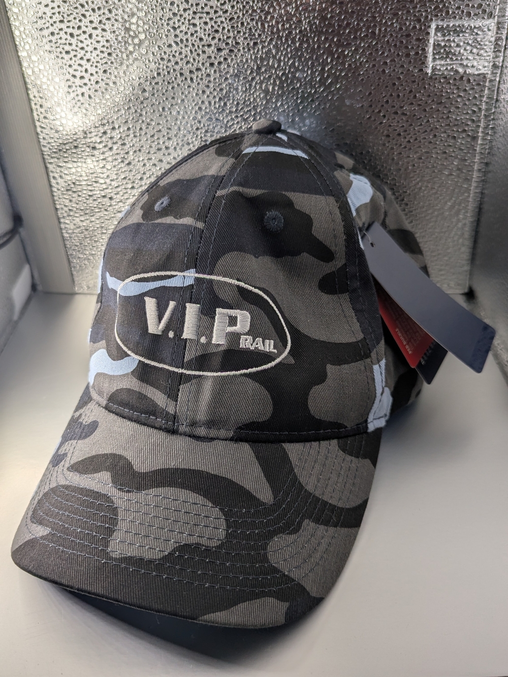 Men's Camo Baseball Cap - Black/Grey